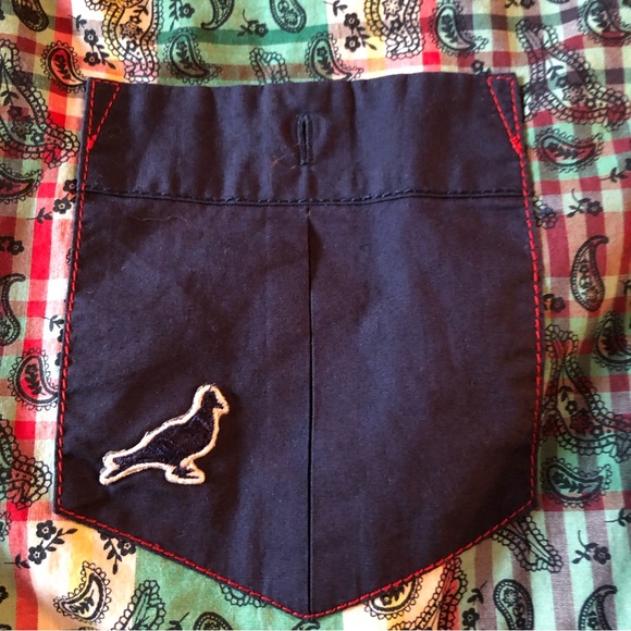 pigeon paisley button down Shirt size L - Picture 7 of 11